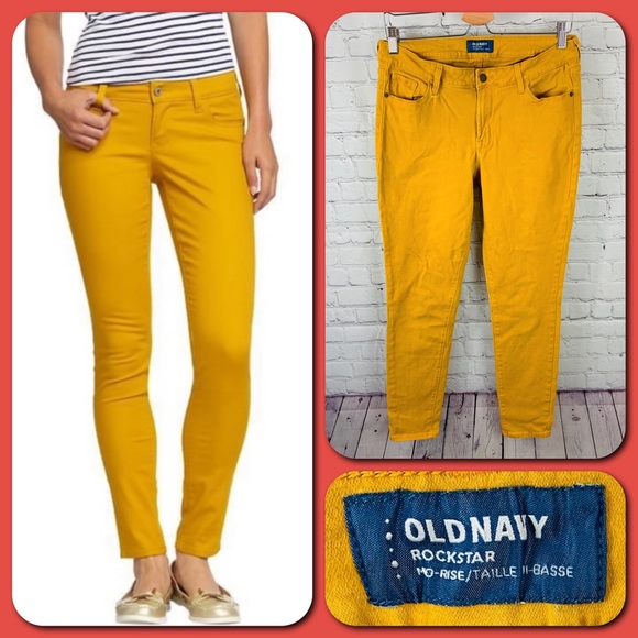 Old navy yellow jeans Clearance